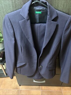United Colors Of Benetton Navy Blue Women's Blazer Jacket